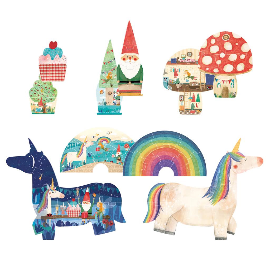 Puzzel happy birthday unicorn