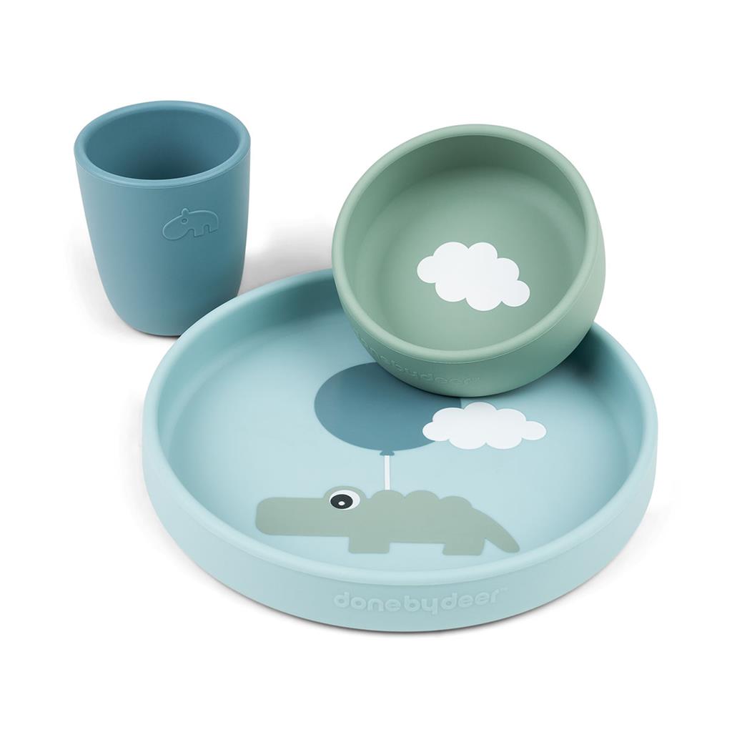 Eetset (silicone) Happy clouds