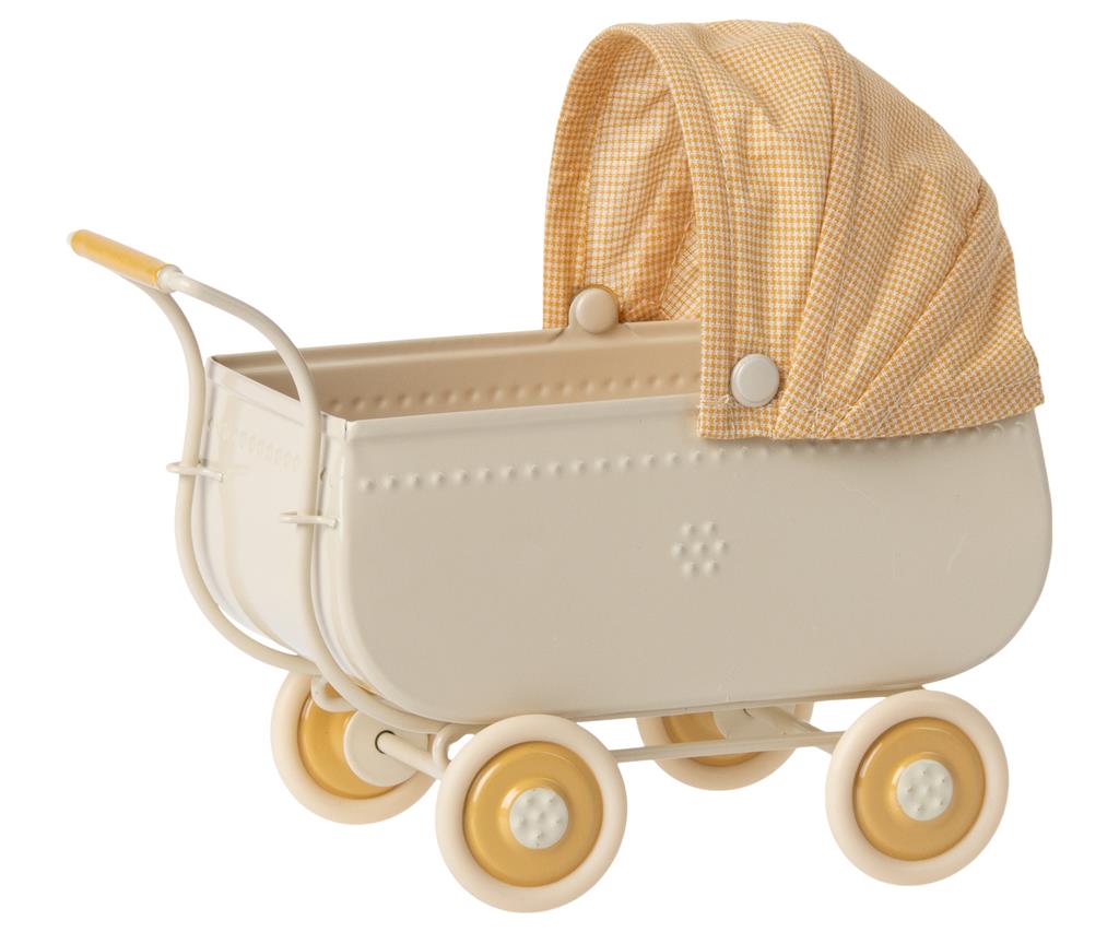 Mini kinderwagen geel