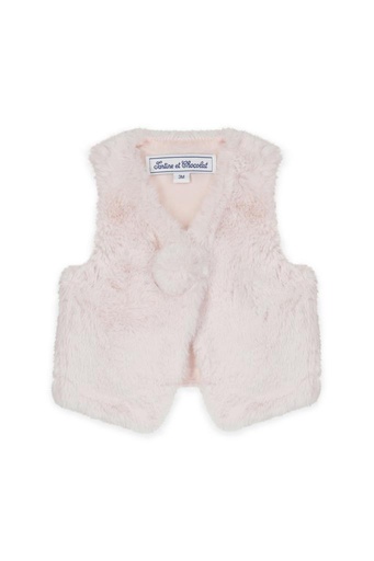 Gilet rose pâle