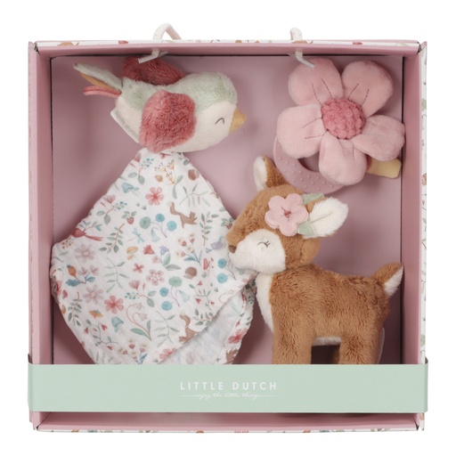 Giftset doudou, knuffel en bijtring fairy garden