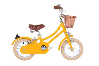 Fiets 12" gingersnap (incl mandje+wieltjes) yellow