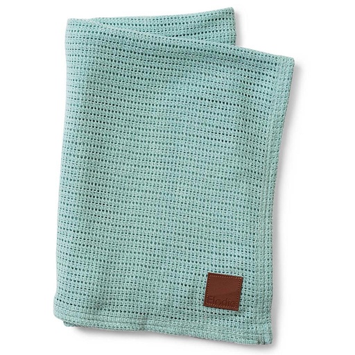 Deken cellular Elodie aqua turquoise