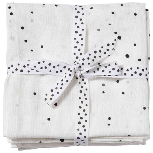 Tetradoeken (2-pack) dreamy dots white